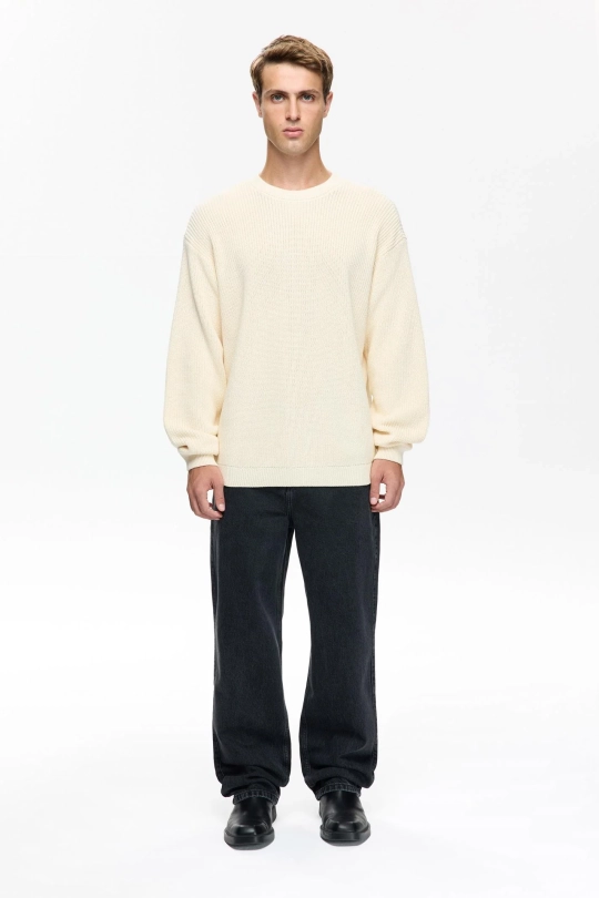 Мужской вязаный свитер KNİT 407